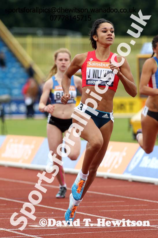 Jodie Williams (Herts Pheonix) 100 metres, 2014 Sainsbury's British Championships. Photo: David T. Hewitson/Sports for All Pics
